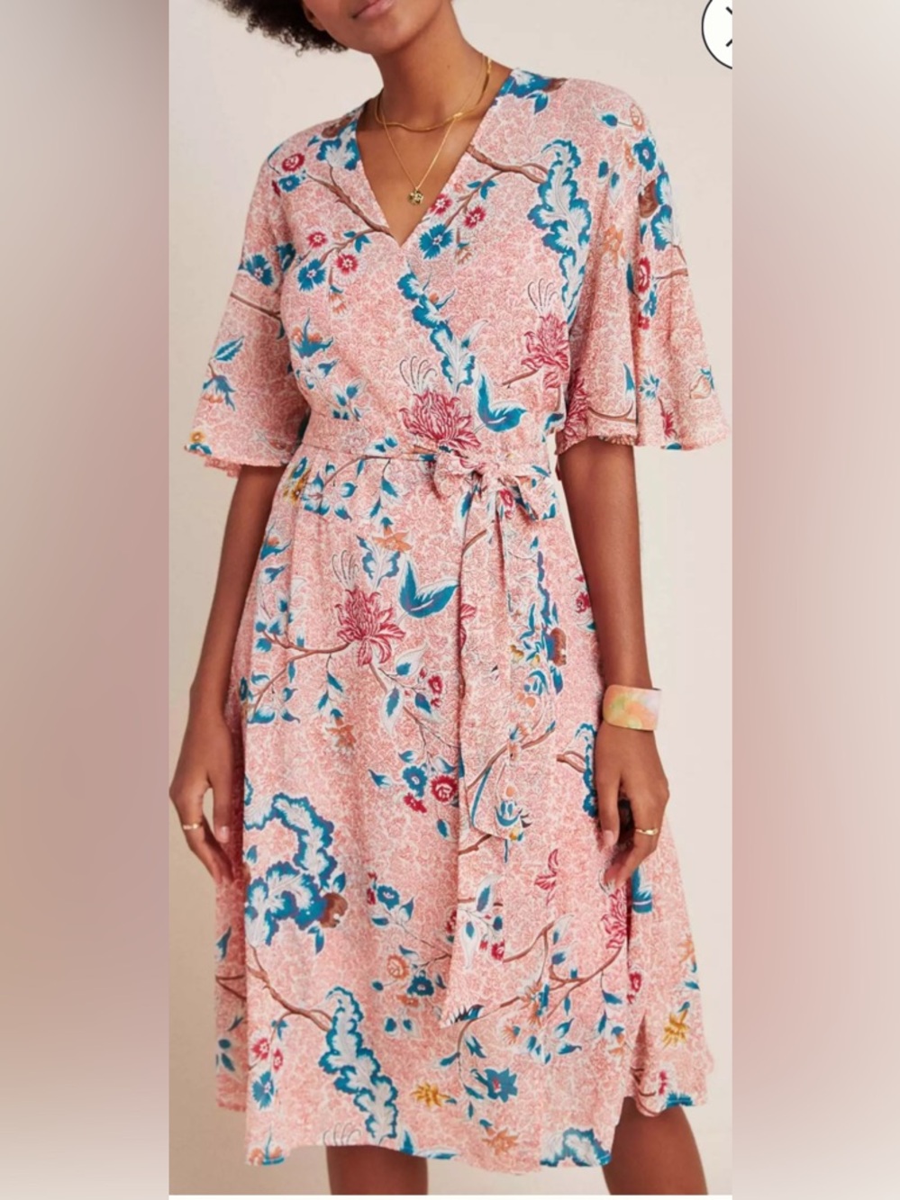 Anthropologie Maeve Adelaide Wrap Midi Dress Sz XS - Picture 4 of 10